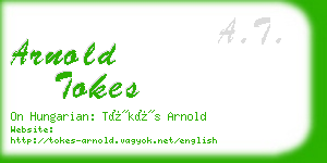 arnold tokes business card